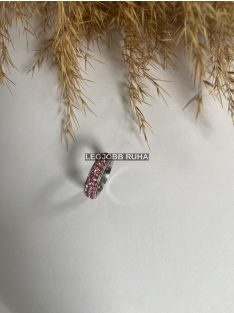 Színes 2 soros kövekkel díszített karika gyűrű.